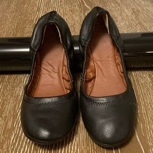 Lucky Brand Black Leather Ballet Flats - 8